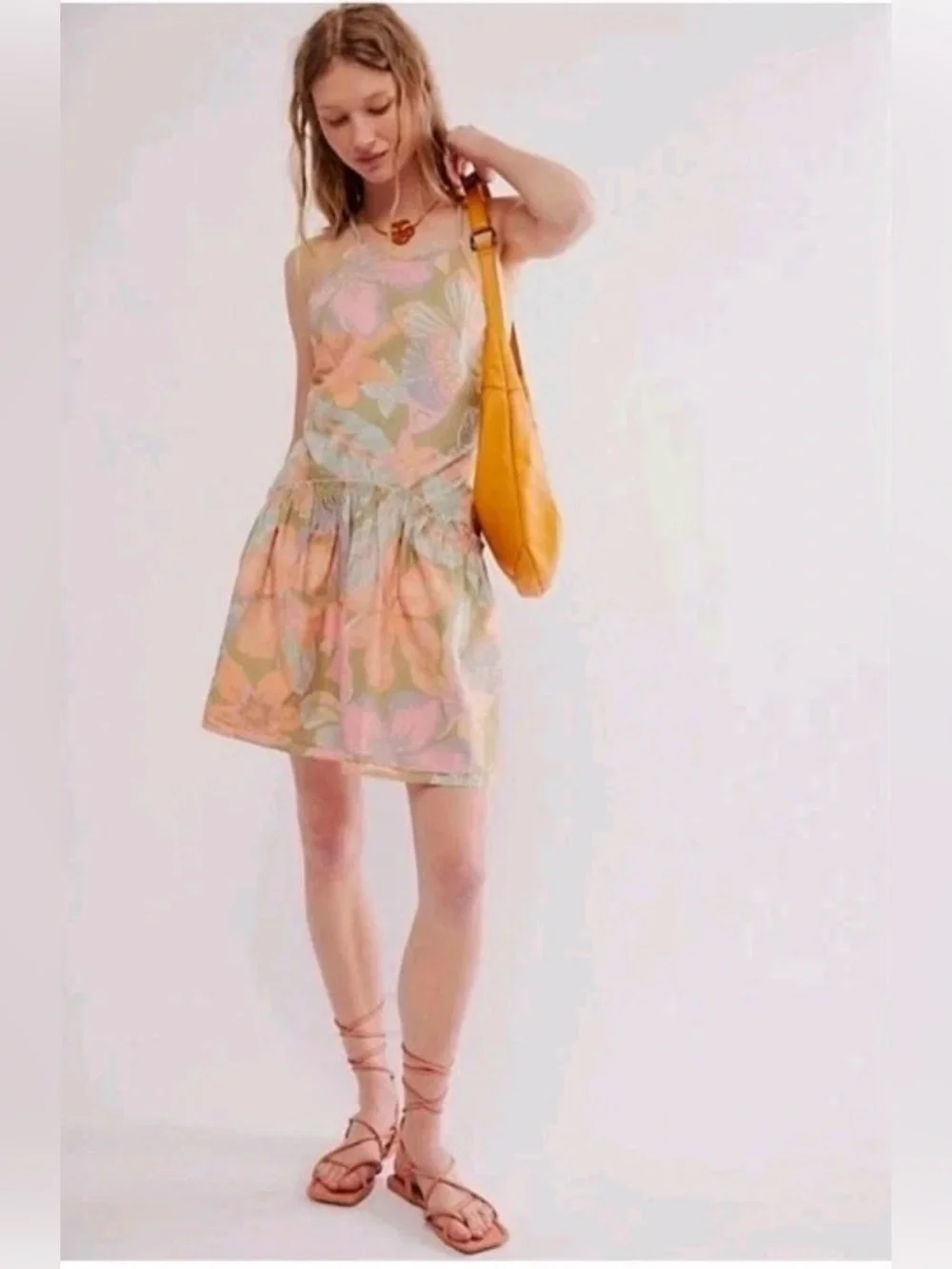 🆕 Free People Deserted Island Mini Dress Rainforest Combo XS